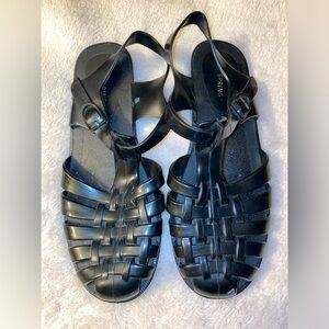 NWOT Call it Spring Sandals - Closed-Toed Black Jelly Flats